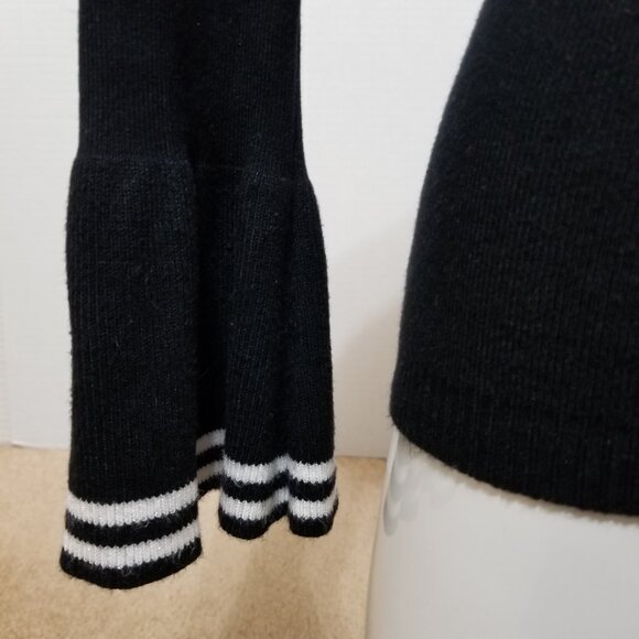 Rivars sweater Large bell sleeve boatneck bell sleeve stripes knit VINTAGE Y2K - Picture 7 of 12